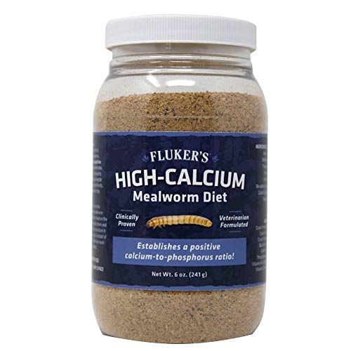 Fluker's High Calcium Mealworm Diet, Can Be Used as a Gut-Loading Food or Bedding, 6 oz - size: 6 Ounce (Pack of 1)