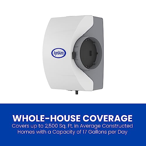 AprilAire 400M 17-gal. Whole-House Evaporative Humidifier with Manual Control for up to 5,000 sq. ft. + AprilAire Model 5843 Humidifier Installation Kit - style: Humidifier + Install Kit