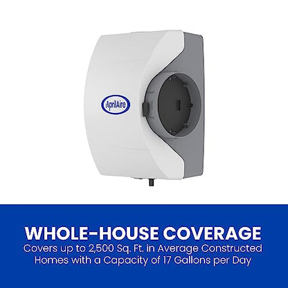 AprilAire 400M 17-gal. Whole-House Evaporative Humidifier with Manual Control for up to 5,000 sq. ft. + AprilAire Model 5843 Humidifier Installation Kit - style: Humidifier + Install Kit
