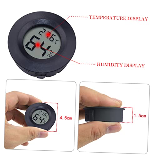 Milisten Mini Digital Hygrometer for Reptile Tank Portable Thermometer and Humidity Gauge for Aquariums Office Bedroom