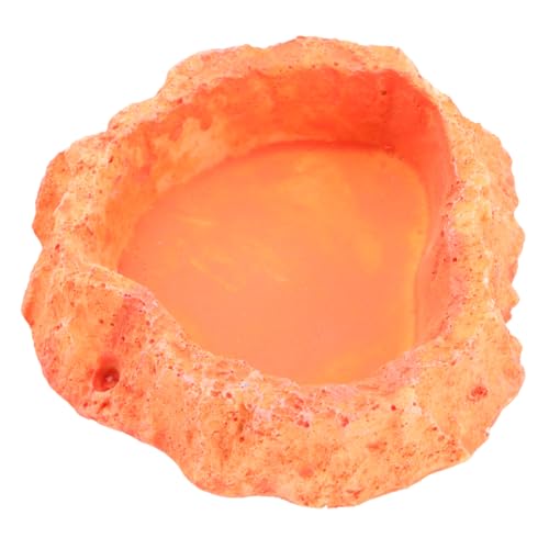 POPETPOP Reptile Feeder Bowl for Lizard Turtle Skid-Resistant Easy-Clean Odorless Food Water Storage Basin