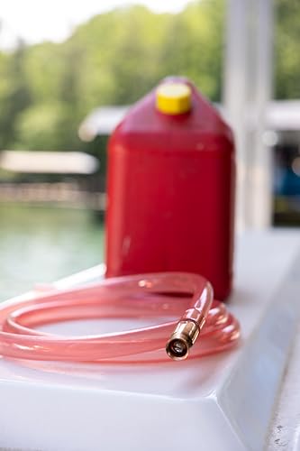 3/4” x 8’ Self-Priming Shaker Jiggler Siphon Hose, FlowPro Siphon Gas & Fuel Transfer Pump, Gas Can Siphon for Boats, Jet Ski, Pontoon. Water Siphon Pump for Hot Tub Drain and Cold Plunge | 7 GPM - size: 3/4” x 8 Foot