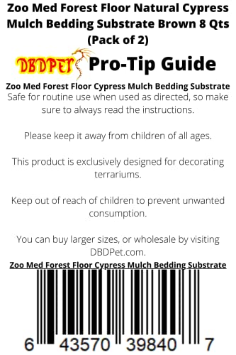 's Bundle with Zoomed Forest Floor (8 Quart) 2 Pack & Includes Attached DBDPet Pro-Tip Guide