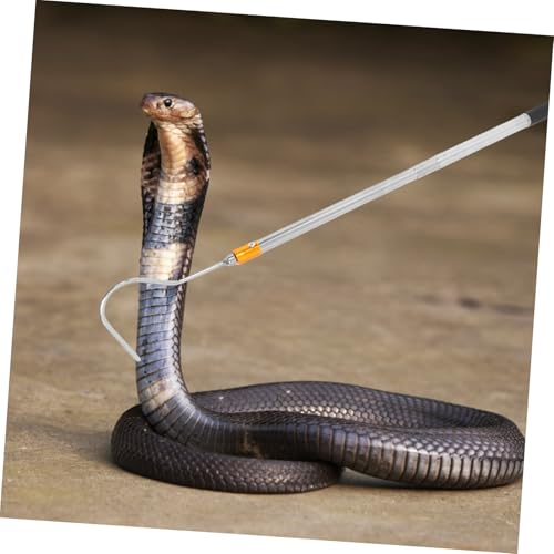 Adjustable Telescopic Snake Hook Retractable Stainless Steel Reptile Catcher Pole for Safe Handling Use No Training Needed Multifunctional Control Tool