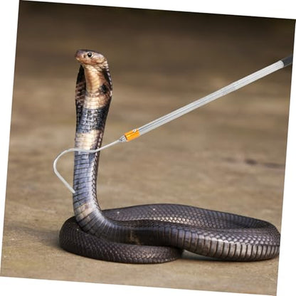Adjustable Telescopic Snake Hook Retractable Stainless Steel Reptile Catcher Pole for Safe Handling Use No Training Needed Multifunctional Control Tool