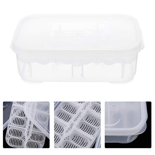 balacoo Reptile Terrarium Terrarium 12 Grids Breeding Box Hatching Container 2-Layer Transparent Hatchery Box Reptile Terrariums Terrariums