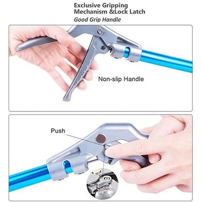Snake Tong Catcher–Professional Reptile Rescue Grabber Aluminum Alloy with Wide Jaw Locking Mechanism and Comfort Grip for Safe Rattlesnake Control and Removal Tool (39inch Snake Tong) - style: 39inch Snake Tong