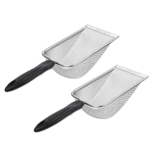 Abaodam 2Pcs Reptile Litter Shovel Fine Mesh Scoop for Easy Cleaning of Tortoise Lizard Gecko Habitats Durable Reusable Waste Cleaner Tool