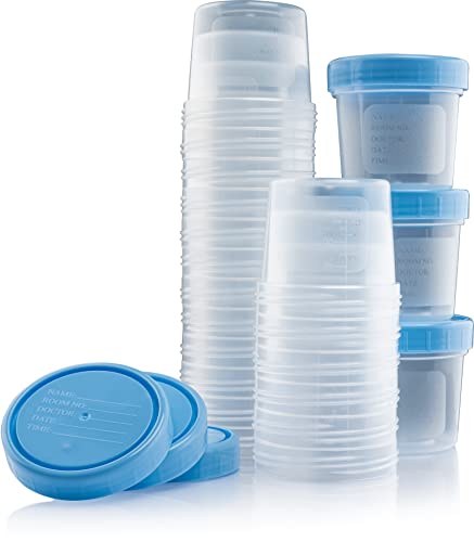 Caremax Supply Specimen Cups with Lids-Leak Proof Lid- High Quality Latex Free Polypropylene Plastic- Non-Sterile- 25 4oz Specimen Jar