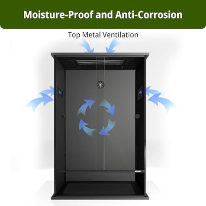 67 Gallon Tall PVC Reptile Enclosure,24"x18"x36" Reptile Tank Large Terrarium for Arboreal Reptile,Snake,Ball Python,Gecko,Frog,Lizard,Chameleon with Front Sliding Door,Screen Ventilation - size: 24x18x36 inch
