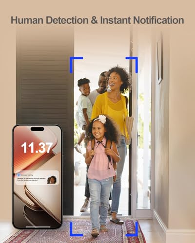 usogood 4MP Pet Camera with Phone App, 2.4G & 5G WiFi Indoor Security Camera for Home Security, 360° AI Motion Detection and Tracking, 2-Way Talk, Night Vision, Detection Alarm - color: black