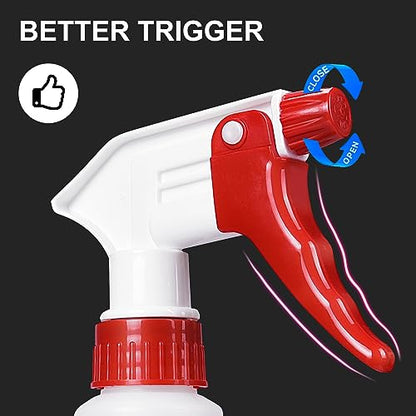 Uineko Empty Spray Bottles, Heavy Duty Sprayer, Mist & Stream, 4 Pack 16 Oz | Professional Spray Bottle, Leak-Proof, Better Trigger, Measurements, All-Purpose for Cleaning Solutions, Planting, Detailing - size: 16 Oz, 4 Pack