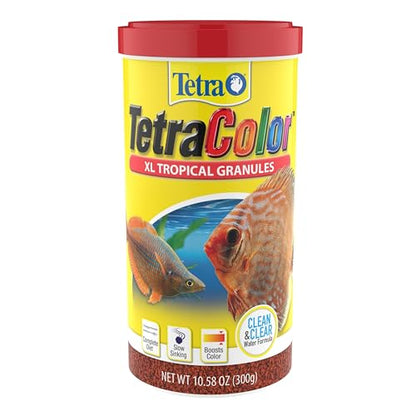 TetraColor XL Tropical Granules with Natural Color Enhancer, 10.58 Oz - size: 10.58 Ounce (Pack of 1)