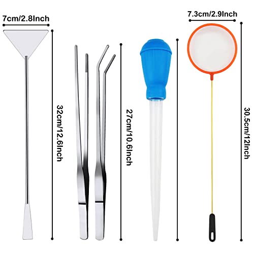 Fish Tank Cleaning Tools, 6 pcs Aquarium Cleaning Tools, Feeder Tools Kit, Aquarium Plants Cleaner, Algae Scraper for Glass Aquariums - color: Cleaning Tools 6pcs