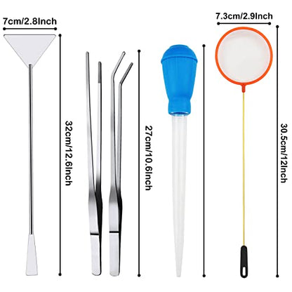 Fish Tank Cleaning Tools, 6 pcs Aquarium Cleaning Tools, Feeder Tools Kit, Aquarium Plants Cleaner, Algae Scraper for Glass Aquariums - color: Cleaning Tools 6pcs