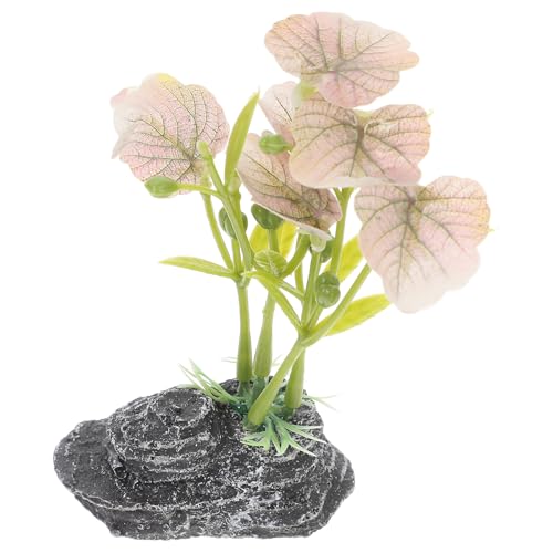 ARTIBETTER Reptile Terrarium Decor Artificial Plants with Fake Leaves Plastic Habitat Decorations for Bearded Dragon Lizard Tank and Hermit Crab Enclosure