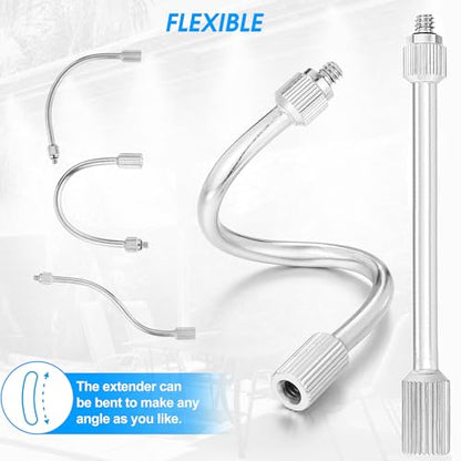 20 Pack 5.9 Inch Flexible Mister Nozzle Extensions Brass Mist Rod 10/24 UNC | Bendable Extended Pole for High Pressure Mist Nozzles, Misting System Nozzle Extension - color: 20 Packs