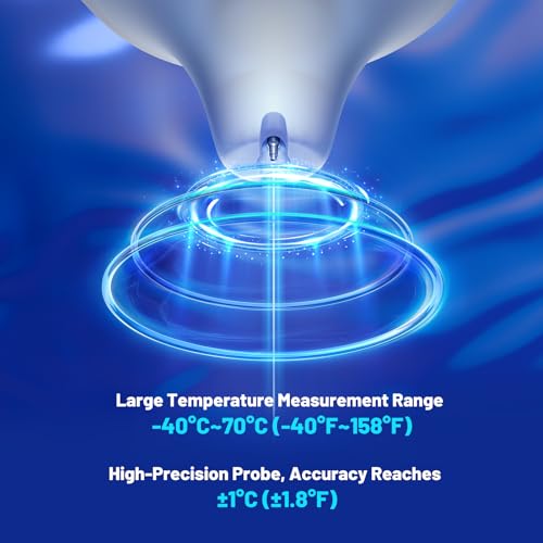 Solar Pool Thermometer, Smart Wireless Digital Pool Thermometer Easy Read, IPX8 Waterproof Water Temperature Monitor for Hot Tub, Bath, Swimming, Pond