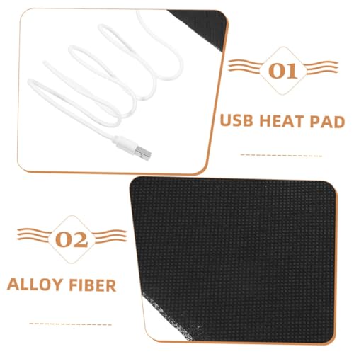 YARNOW 2Pcs USB Reptile Heat Pads Electric Heated Mat for Small Animals Gentle Skin Friendly Heating Pads for Terrarium Use for Snakes Lizards and Other Pets