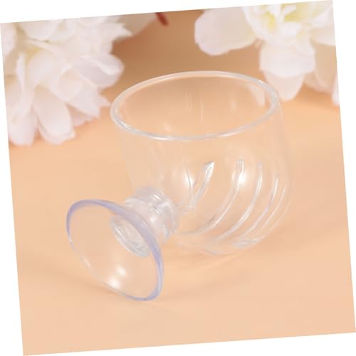 Red Acrylic Automatic Fish Feeder Cup for Aquarium Shrimp and Fish Feeding Worms Small Red Feeding Dish Suitable for Tank Use