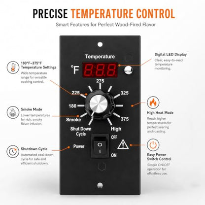 Digital Thermostat Controller, LED Display Temperature Control Panel Barbecue Grill Replacement Part, Replacement Thermostat Kit Parts Digital Pro Controller for All Traeger (with 7'' Probe Sensor) - size: with 7'' Probe Sensor