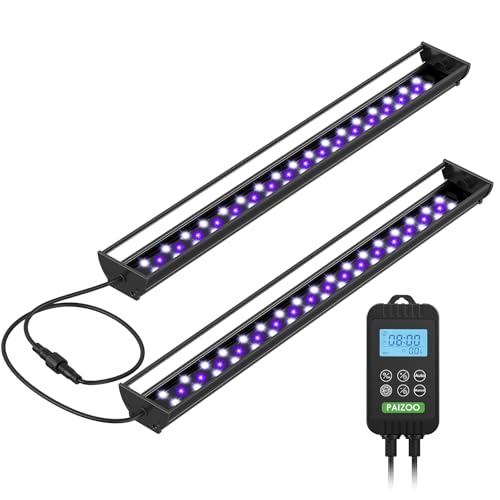 PAIZOO UVB Light for Reptiles, 2-in-1 LED Full Spectrum Reptile Light Kit | 2-Pack 16" UVB reptile light kit, 4 Preset Modes Cover Ferguson Zone Timer Reptile Lamp Great for Most Reptiles - size: PZUV-80B (2-Pack)