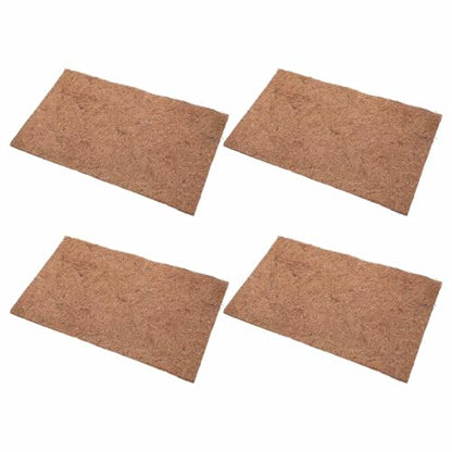 SHINEOFI 4pcs Natural Coconut Fiber Reptile Carpet Mat for Bearded Dragon and Snake with Antislip Surface and Enhanced Protection, for Home Breeding and Pet Stores