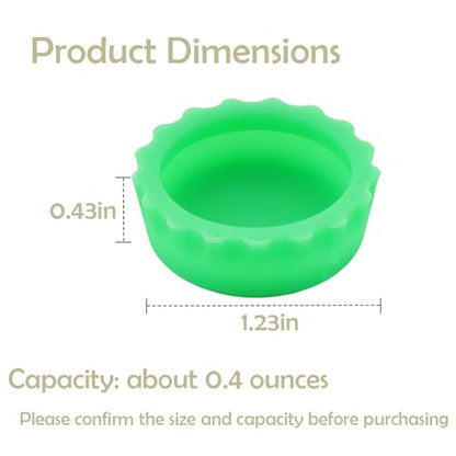 6 Pack Crested Gecko Small Food Dish Reptile Water Bowl Silicone Shallow Feeder for Small Reptile Lizard Gecko Frog Snake Turtle Hermit Crab (Small: 0.98" D, 0.43" H)