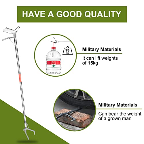 60" Snake Tongs Professional All-Aluminum Alloy Extra Heavy Duty Snake Tongs Reptile Grabber Catcher Wide Jaw Handling Garbage Picker Upper Tool。 - style: 1pcs60