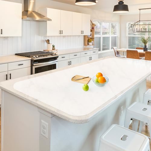 Silicone Mats for Kitchen Counter, Treerit 47.24"x 23.62" Extra Large Silicone Countertop Protector, Non-slip Heat Resistant Mats for Countertop, Shipped Rolled Up, No Creases, White Translucent - color: White Translucent
