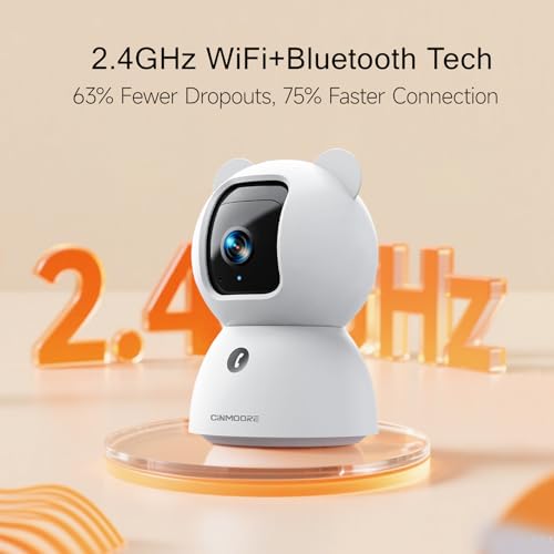 2.5K Pet Camera Indoor with Phone App, Dog/Cat Camera, 4MP Indoor Camera for Home Security, Baby Monitor with Free AI Person/Pet/Cry Detection, Pan Tilt 2.4GHz WiFi, Full Duplex 2-Way Audio - style: 2.5K Cam 1pack