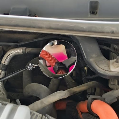 Round Telescopic Inspection Mirror, 85mm Area, Checking Tool for Vehicle, Observing Eyelashes, Mouth and Other Small Parts - Extended Large Mirror (2 PCS)