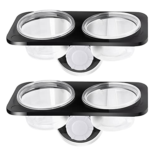 2pcs Reptile Bowl Reptile Drinking Basin Large Capacity Water Basin Reptile Food Basin Feeder with Suction Cup Reptile Feeder Feeding Supplies Lizard Food Bowl Stable Lizard Feeder