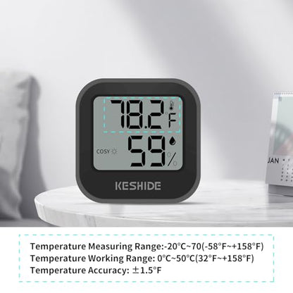 Digital Hygrometer Thermometer for Room Temperature Humidity Meter Indoor Thermometer Accuracy Calibration LCD Temperature Sensor, Bedroom, Baby Room, Office, Greenhouse, Cellar