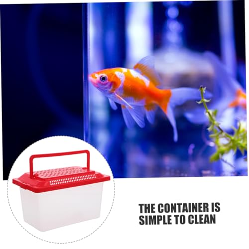 BESPORTBLE Portable Fish Tank Breathable Lid Plastic Turtle Carrier for Reptiles Lightweight Aquatic Pet Transport Box for Travel and Outdoor Use