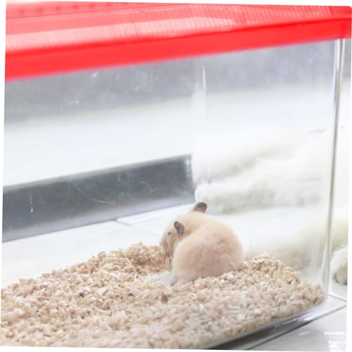 Portable Fish Tank 5.1X3.5X5.1 Inch - Handheld Aquarium Transparent Turtle Box - Plastic Pet Hamster Carrier Travel Reptile Terrarium Random Color