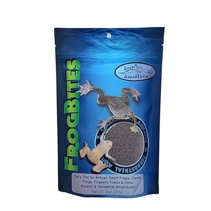 Frog Bites - Moist Pellet Sinking Diet for Frogs & Small Amphibians (9 oz (255g)) - size: 9 Ounce (Pack of 1)