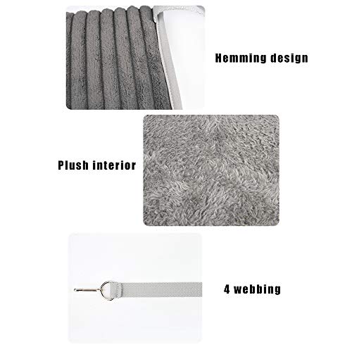 Ferret Tunnel Hanging Hammock Bed, Small Animal Rats Squirrel Toy - color: Grey