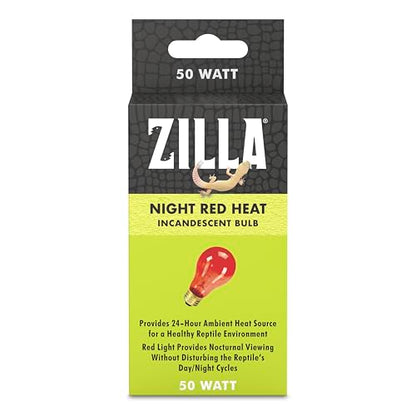 Zilla Incandescent Bulb, Night Red, Ideal for Nocturnal Reptile Species - size: 50 Watts, style: Night Red