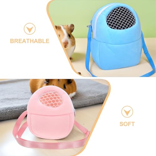 3pcs Woolen Small Animal Carrier Backpack for Hamster and Rabbit, Breathable Pet Travel Bag with Spacious Interior and Easy to Carry Design, for Outdoor Travel and Park Trips