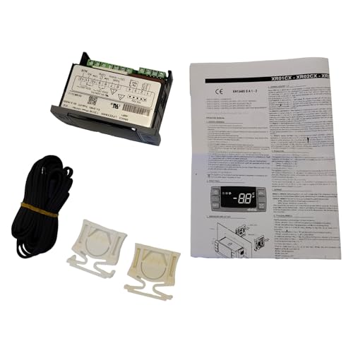XR02CX-4N1F1 Temperature Controllers Refrigerator Digital Thermostat Controller for Fridges Freezers Heating Appliances 120V/50-60Hz with NTC Probe & Clasp - style: XR02CX-4N1F1