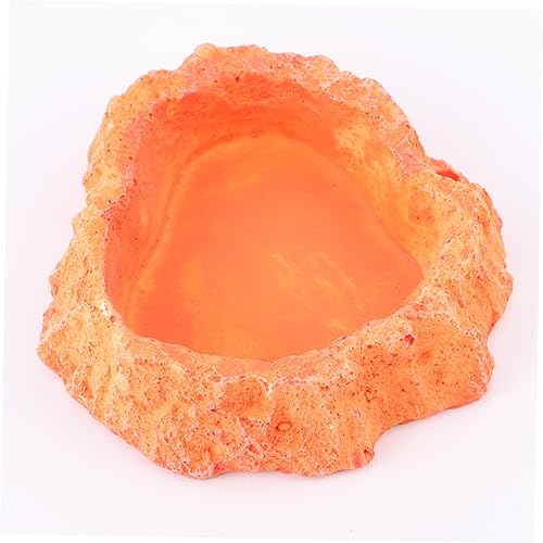 POPETPOP Reptile Feeder Bowl Thickened Design Lizard Food Tray Turtle Feeder Skid-Resistant Easy- Pet Food Container
