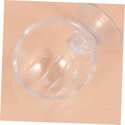 Red Acrylic Automatic Fish Feeder Cup for Aquarium Shrimp and Fish Feeding Worms Small Red Feeding Dish Suitable for Tank Use