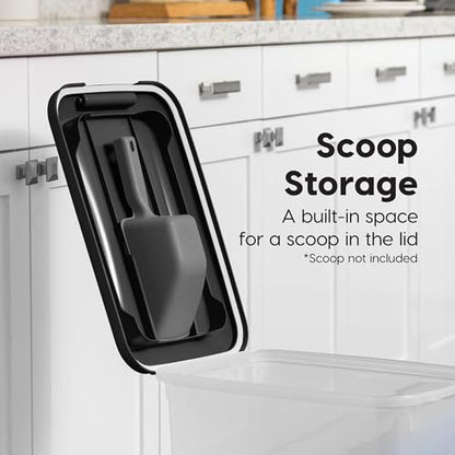 IRIS USA Dog Food Storage Container, 2-Pack, Up to 54 lbs, Black | Made in USA, Comes with Wheels, Airtight Seal, BPA-Free, Bird Seed, Cat food, Cat Litter, Treats, Multi-Pet Use - color: Black, size: 30 lbs - 2 Pack