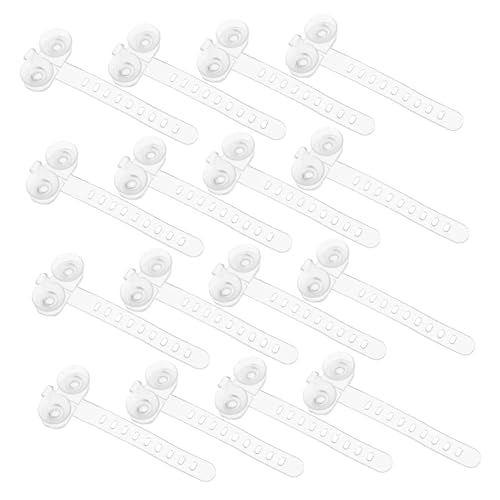 Cabilock 50pcs Aquarium Air Hose Suction Cups with Cable Straps Corrosion Resistant Fish Tank Tubing Holders for Surfaces Adjustable Clips for Reptile and Aquatic Plant Fixing