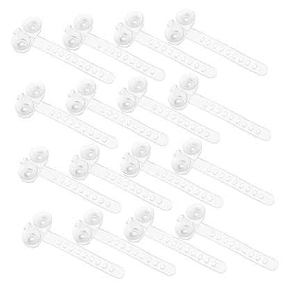 Cabilock 50pcs Aquarium Air Hose Suction Cups with Cable Straps Corrosion Resistant Fish Tank Tubing Holders for Surfaces Adjustable Clips for Reptile and Aquatic Plant Fixing