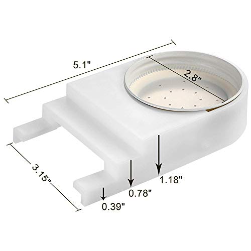 2 Pack Plastic Bee Feeder Entrance Feeder with Lids, Minelife Beehive Feeder Beekeeper Tool Beekeeping Equipment Fits Most Small Mouth Canning Feeder and Waterer