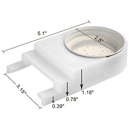2 Pack Plastic Bee Feeder Entrance Feeder with Lids, Minelife Beehive Feeder Beekeeper Tool Beekeeping Equipment Fits Most Small Mouth Canning Feeder and Waterer