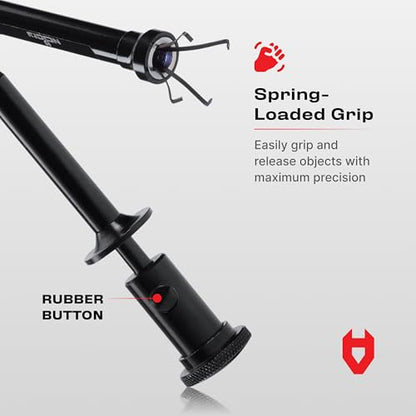 NoCry Magnetic Flexible Claw Grabber Pickup Tool with Bright LED Light - 27.7in Long Magnetic Pickup Tool, Retractable Claw Grabbing Tool, Magnetic Grabber Tool with 5lb Pull Strength Pick Up Tool - style: Claw Grabber with LED light