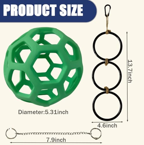 Snake Enrichment Toys Ball,Jungle Gym Ball and Enrichment Rings for Small Ball Python Corn Snakes,Reptiles Climbing Toy,Snake Exploring&Climbing Accessories